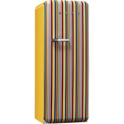 Smeg FAB28QCS1 60cm 'Retro Style' Fridge and Ice Box in Colour Stripes with Right Hand Hinge